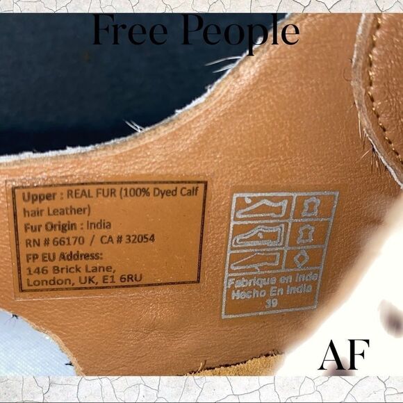 FREE PEOPLE SEATLE SLING BIG BUCKLE SANDALS BLACK & WHITE NEW - Picture 5 of 6